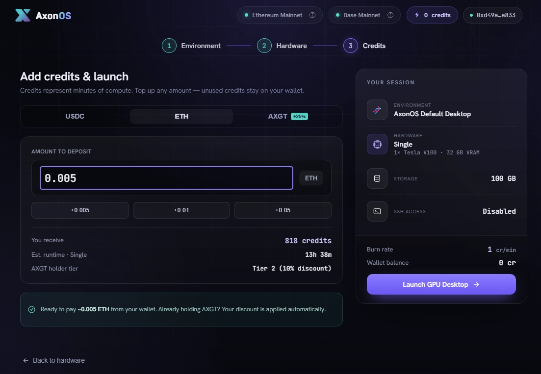 ETH deposit