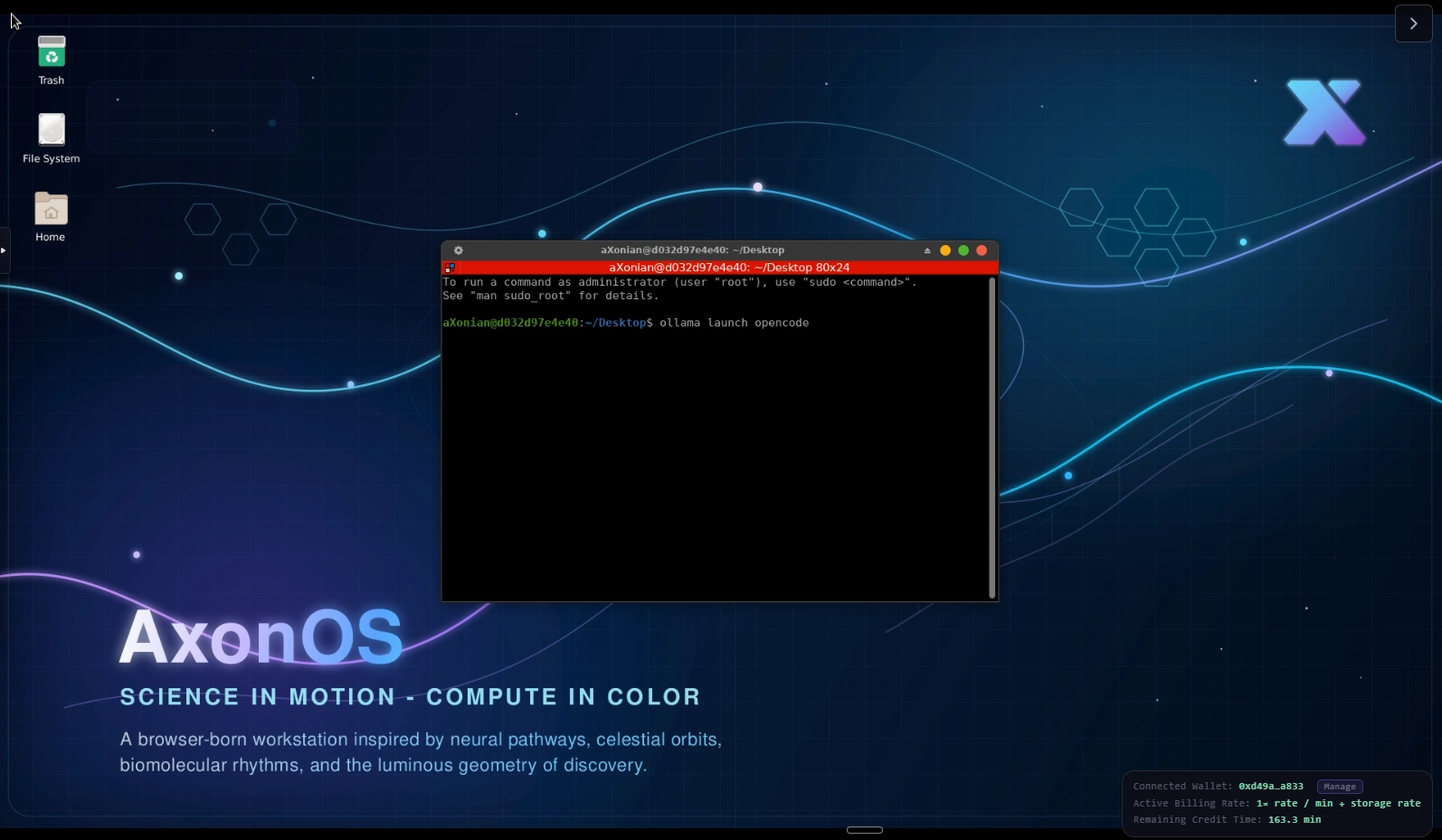 open terminal